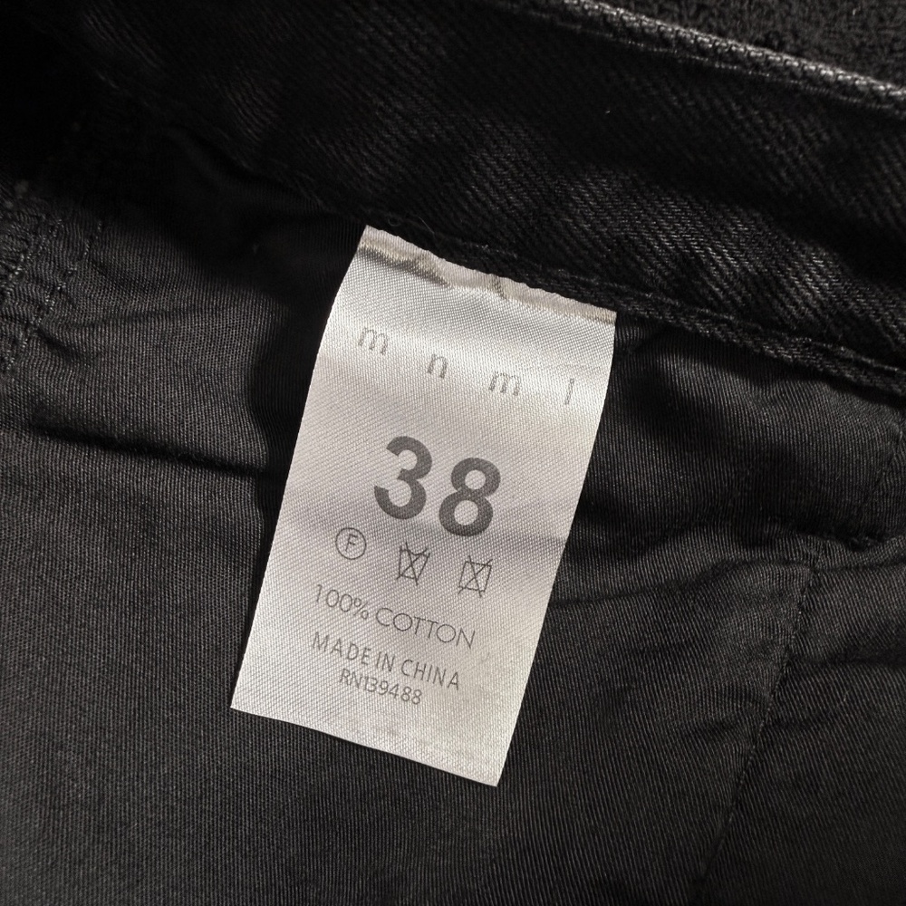 MNML - V244 Cargo Denim Jeans Vintage Black Size 38 - New with Tags - Picture 8 of 9